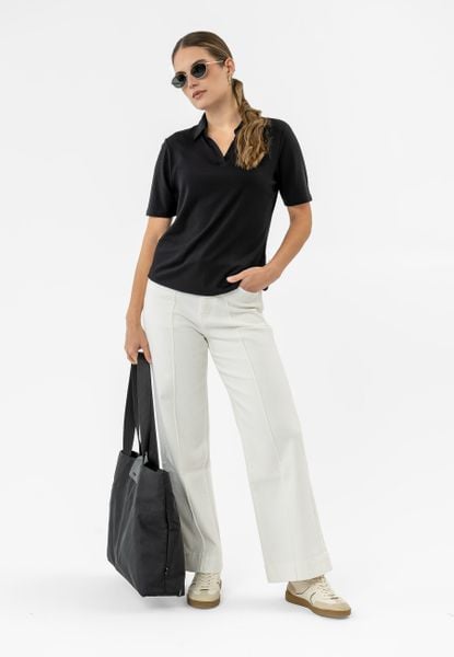 Koszulka polo damska TM-FENE. Czarne topy sportowe damskie Volcano, uniwersalny, bez wzorów, z elastanu, bez ramiączek. Za 99.99 zł.