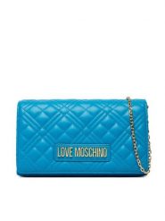 LOVE MOSCHINO Torebka JC4079PP0OLA0702 Turkusowy. Niebieskie torebki wieczorowe Love Moschino, bez wzorów, ze skóry, wizytowe, bez kołnierzyka, bez ramiączek. Za 609.99 zł.