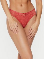 Hunkemöller Stringi Arabella 206330 Czerwony. Czerwone stringi damskie Hunkemöller, s, bez wzorów, z syntetyku. Za 39.99 zł.