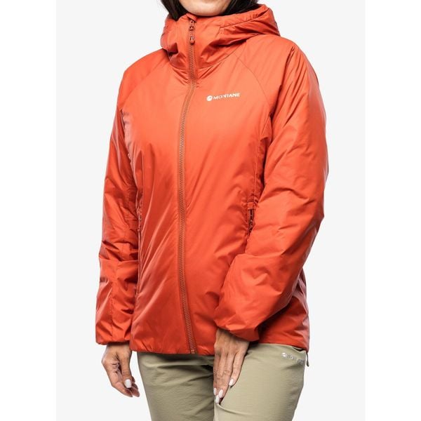 Kurtka ocieplana damska Montane Respond Hoodie. Brązowe kurtki damskie Montane, bez wzorów, bez kaptura. Za 596.99 zł.