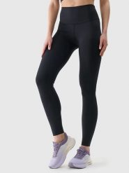 4F Legginsy funkcyjne w kolorze czarnym rozmiar: M. Czarne legginsy sportowe damskie 4f, m, bez wzorów, z materiału, na fitness i siłownię. Za 92.42 zł.