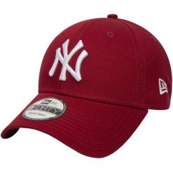 Czapka New Era New York Yankees czerwona. Brązowe czapki męskie New Era, bez wzorów, z bawełny, sportowe. Za 119.99 zł.