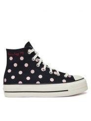 Converse Trampki Chuck Taylor All Star Lift Platform Polka Dots A10688C Czarny. Czarne trampki i tenisówki damskie Converse, bez wzorów, z materiału. Za 289.99 zł.