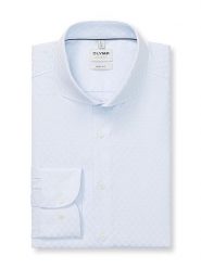 OLYMP Koszula "Level 5" - Body fit - w kolorze błękitnym rozmiar: 38. Niebieskie koszule męskie Olymp, bez wzorów, z bawełny, bez kołnierzyka, bez ramiączek. Za 135.49 zł.