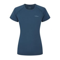 Koszulka sportowa damska Rab Women's Sonic Tee z krótkim rękawem. Zielone bluzki sportowe damskie RAB, l, bez wzorów, bez ramiączek. Za 149.99 zł.