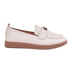 Mokasyny Damskie Eleganckie Z Ozdobnym Małym Detalem Vinceza 62208 Beżowe beżowy. Brązowe mokasyny damskie . Za 190.94 zł.