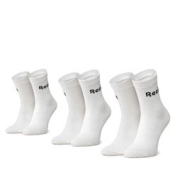 Skarpety długie Reebok. Białe skarpetki damskie Reebok, bez wzorów. Za 24.99 zł.