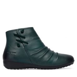 Botki Josef Seibel. Czerwone botki damskie Josef Seibel, bez obcasa, na płaskiej podeszwie, bez zapięcia. Za 379.99 zł.