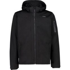 Kurtka męska turystyczna CMP 39A5027. Czarne kurtki męskie CMP, l, bez wzorów, z softshellu, sportowe, z kapturem. Za 338.00 zł.