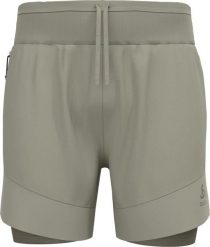 Spodenki męskie Odlo X-ALP TRAIL 6 INCH 2-in-1 short. Białe szorty męskie Odlo, z elastanu, bez kołnierzyka. Za 399.99 zł.