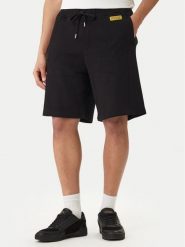 Versace Jeans Couture Szorty sportowe 80GADT04 CF01T Czarny Regular Fit. Czarne szorty męskie Versace Jeans Couture, bez wzorów, z bawełny, sportowe. Za 639.99 zł.