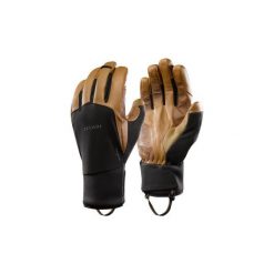 Rękawiczki trekkingowe górskie Trek 900 WTP. Brązowe rękawiczki damskie FORCLAZ, bez wzorów, z elastanu. Za 129.99 zł.
