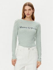 Marc O'Polo Bluzka 502 2196 52131 Zielony Regular Fit. Zielone bluzki damskie Marc O´Polo, xs, bez wzorów, z bawełny, bez ramiączek. Za 119.99 zł.