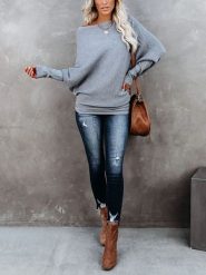 LA Angels Sweter w kolorze szarym rozmiar: XL. Szare swetry klasyczne damskie LA Angels, xl, bez kołnierzyka. Za 130.99 zł.