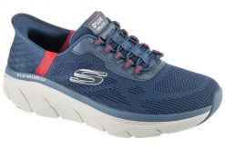 Buty sportowe Sneakersy męskie, Slip-ins: D'Lux Walker 2.0 - Rezinate. Niebieskie buty sportowe na co dzień męskie Skechers, z materiału, bez zapięcia, trekkingowe. Za 449.99 zł.