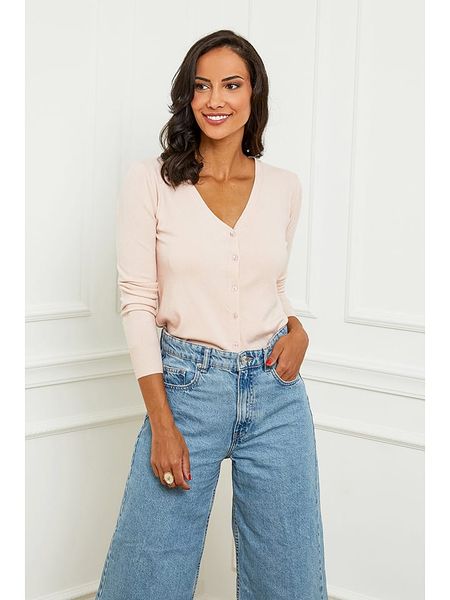 Soft Cashmere Kardigan w kolorze jasnoróżowym rozmiar: 38/40. Różowe kardigany damskie Soft Cashmere, bez wzorów, z kaszmiru. Za 91.56 zł.