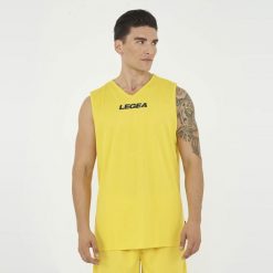 Damska Koszulka Biegowa Bez Rękawów Oddychająca Żółta Portland. Żółte bluzki sportowe damskie Legea, l, z bawełny, bez kołnierzyka, bez ramiączek. Za 64.00 zł.