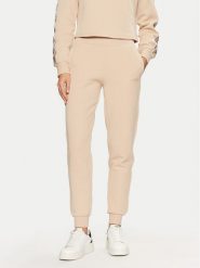 Guess Bluza V3BQ16 KB3P2 Beżowy Regular Fit. Brązowe bluzy bez kaptura damskie Guess, xxs, z syntetyku. Za 229.99 zł.