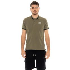 Koszulka polo na co dzień na siłownię. Zielone koszulki polo męskie LEONE 1947 APPAREL, m, bez wzorów, z bawełny, bez ramiączek. W wyprzedaży za 67.30 zł.