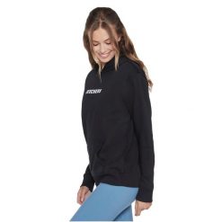 Bluza dresowa sportowa damska Skechers Signature Pullover Hoodie. Czarne bluzy bez kaptura damskie Skechers, m, z dresówki. Za 159.99 zł.