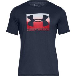 Koszulka treningowa męska Under Armour Boxed Sportstyle Ss. Niebieskie t-shirty sportowe męskie Under Armour, m, bez ramiączek, do piłki nożnej. Za 79.00 zł.