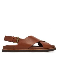 Sandały Polo Ralph Lauren. Brązowe sandały męskie Polo Ralph Lauren, bez zapięcia. Za 549.99 zł.