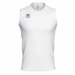 Dziecięcy tank top Errea Evo. Białe koszulki dziewczęce ERREA, bez wzorów, z bawełny, bez ramiączek. Za 83.00 zł.