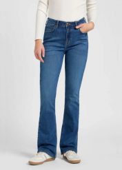 DAMSKIE SPODNIE LEE BREESE BOOT DEEP IN 112370942. Spodnie materiałowe damskie Lee, bez wzorów, z jeansu. Za 219.99 zł.