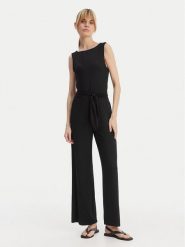 Emporio Armani Kombinezon EW003412 AF20240 UC001 Czarny Regular Fit. Czarne kombinezony damskie Emporio Armani, m, bez wzorów, z wiskozy, bez kołnierzyka, bez ramiączek. Za 609.99 zł.