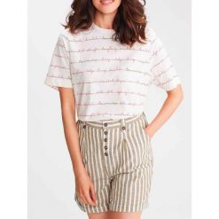 T-shirt damski TBS Maely z krótkim rękawem. Białe t-shirty damskie Tbs, s, bez wzorów, bez kołnierzyka. Za 169.00 zł.