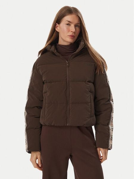 Guess Kurtka zimowa V5BL11 WGYC2 Brązowy ciemny Regular Fit. Brązowe kurtki damskie Guess, na zimę, xl, z aplikacjami, z syntetyku, bez kaptura. Za 694.99 zł.