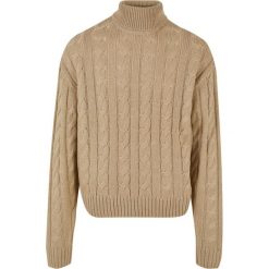 Sweter Męski Z Okrągłym Dekoltem. Brązowe swetry męskie Urban Classics, m, bez wzorów, bez kołnierzyka. Za 229.99 zł.
