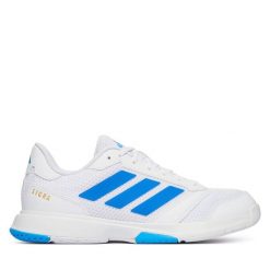 Buty halowe adidas. Białe buty sportowe na co dzień męskie Adidas, bez zapięcia. Za 299.99 zł.