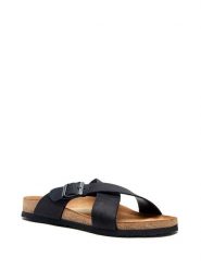 Comfortfusse Skórzane klapki w kolorze czarnym rozmiar: 41. Czarne klapki damskie Comfortfusse, bez wzorów, bez obcasa. Za 252.99 zł.