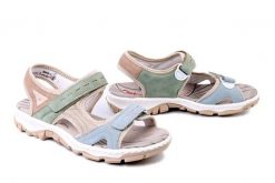 RIEKER 68866-94 multi, sandały damskie. Sandały damskie Rieker, bez wzorów, bez obcasa. Za 319.90 zł.