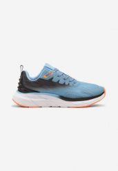 Niebiesko-Czarne Sznurowane Buty Sportowe Sneakersy z Tłoczoną Podeszwą Efine. Niebieskie buty sportowe na co dzień męskie Born2be, bez zapięcia. Za 129.99 zł.