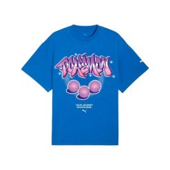 Koszulka sportowa męska Puma POKEMON X HOOPS I 63565501. Niebieskie t-shirty sportowe męskie Puma, m, z materiału, bez ramiączek, na fitness i siłownię. Za 138.57 zł.