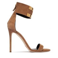 Sandały Elisabetta Franchi. Brązowe sandały damskie Elisabetta Franchi, bez wzorów, bez obcasa, na szpilce. Za 2,549.00 zł.