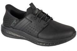 Buty sportowe Sneakersy męskie, Slip-Ins: Slade - Zachary. Czarne buty sportowe na co dzień męskie Skechers, z materiału, bez zapięcia, trekkingowe. Za 319.99 zł.