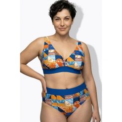 Damskie Bikini wzór w kratę bez miękkich miseczek ramiączka z regulacją. Niebieskie bikini damskie Ulla Popken, bez wzorów, plus size. W wyprzedaży za 191.99 zł.