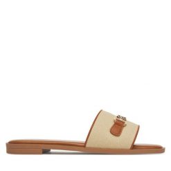 Klapki Nine West. Brązowe klapki damskie Nine West, bez wzorów, bez obcasa. Za 149.99 zł.
