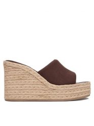 Calvin Klein Espadryle Wedge Espad 70 Canvas Mg HW0HW03282 Brązowy. Brązowe espadryle damskie CALVIN KLEIN, bez wzorów, z materiału, bez obcasa. Za 489.99 zł.
