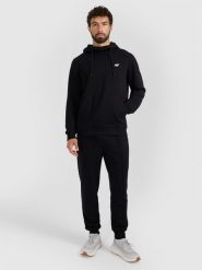 4F Spodnie dresowe joggery męskie - czarne L. Czarne spodnie dresowe męskie 4f, bez wzorów, z dresówki. Za 159.99 zł.