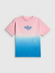 4F T-shirt loose z nadrukiem dziewczęcy - multikolor 146/152 (10-12 lat). Koszulki dziewczęce 4f, bez wzorów, z materiału, bez ramiączek. Za 59.99 zł.