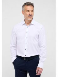 Eterna Koszula - Slim fit - w kolorze białym rozmiar: 40. Białe koszule męskie Eterna, bez wzorów, z bawełny, bez kołnierzyka, bez ramiączek. Za 153.71 zł.