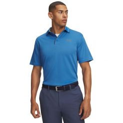 Koszulka polo męska Under Armour Tech Polo 1290140. Niebieskie koszulki polo męskie Under Armour, m, bez wzorów, z materiału, bez ramiączek. Za 213.75 zł.