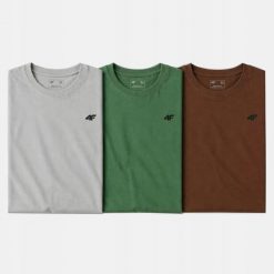 T-SHIRT MĘSKI 4F KOSZULKA LIMITOWANA KOMPLET ZESTAW 3 SZTUKI S M3948 SS26. T-shirty sportowe męskie 4f, m, z bawełny, bez ramiączek, na fitness i siłownię. Za 113.50 zł.