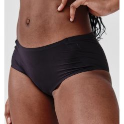 Bokserki sportowe damskie. Czarne bokserki i panty damskie KALENJI, m, w ażurowe wzory, z bawełny. Za 39.99 zł.