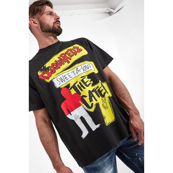 T-shirt DSQUARED2. T-shirty męskie Dsquared2, l, bez wzorów, bez kołnierzyka. W wyprzedaży za 825.30 zł.