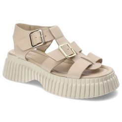Beżowe Sandały Venezia Stylowe Obuwie Damskie Na Platformie. Brązowe sandały damskie Venezia, bez wzorów, ze skóry, bez obcasa, na platformie. Za 329.00 zł.